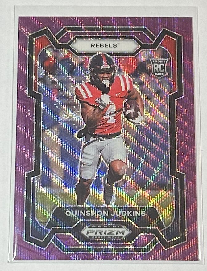 Quinshon Judkins ROOKIE PURPLE WAVE PRIZM - 2024 Prizm Draft Picks Football