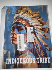 Indigenous tribe adult coloring book BARGAIN SPECIAL 8 X 11 NEW Shipping Include