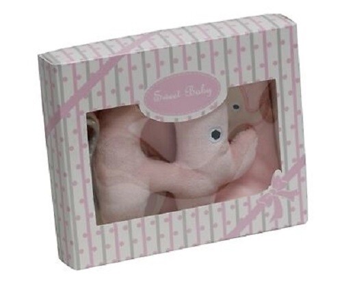 Pink Rattle and Bib Baby Gift Set - Bild 2 von 2