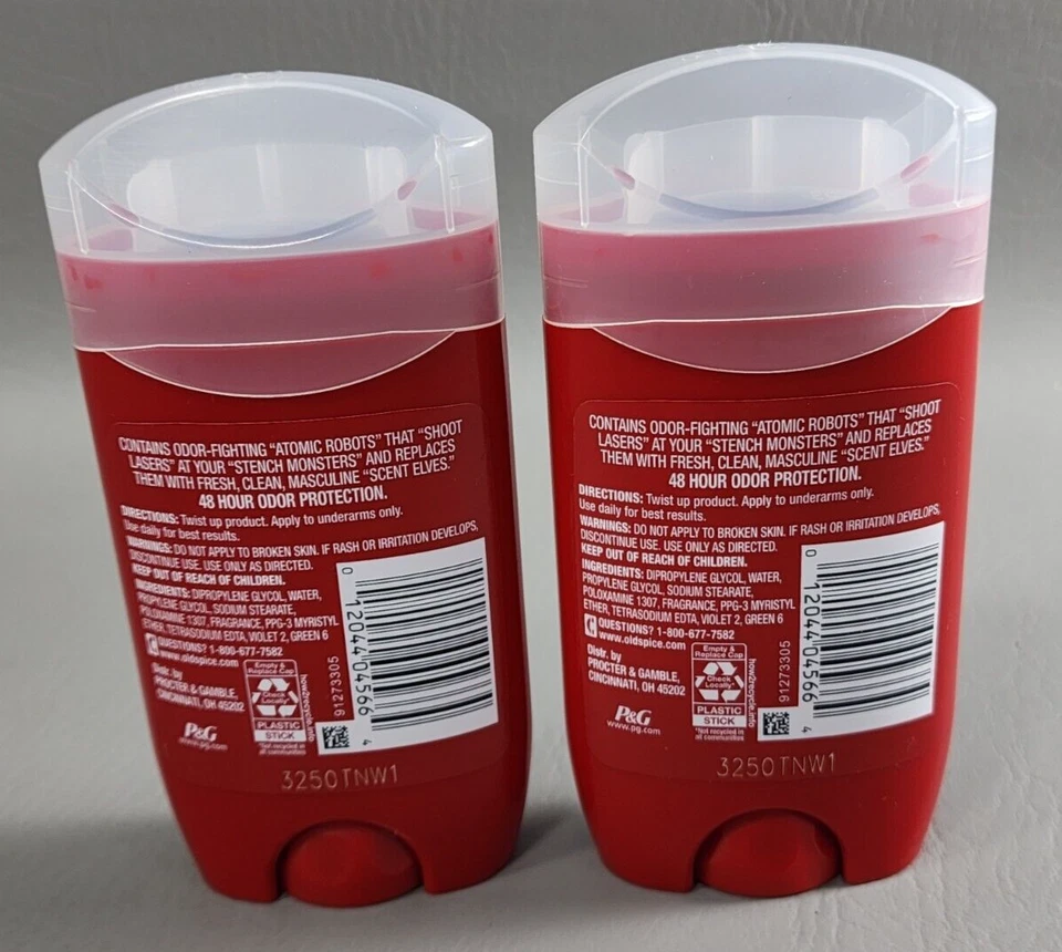 2 barras desodorantes Old Spice Pure Sport de alta resistencia 2,4 oz 48 horas protección contra olores Foto 2 de 4