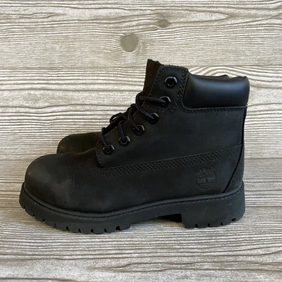 Timberland Big Kids 6” Premium Black Suede Boots  Size 13.5 - Image 4 of 4