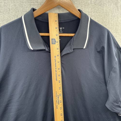 Camisa Polo BYLT Premium Basics Para Hombres 2XL Azul Manga Corta Elastizada Informal Adulto - Imagen 9 de 15
