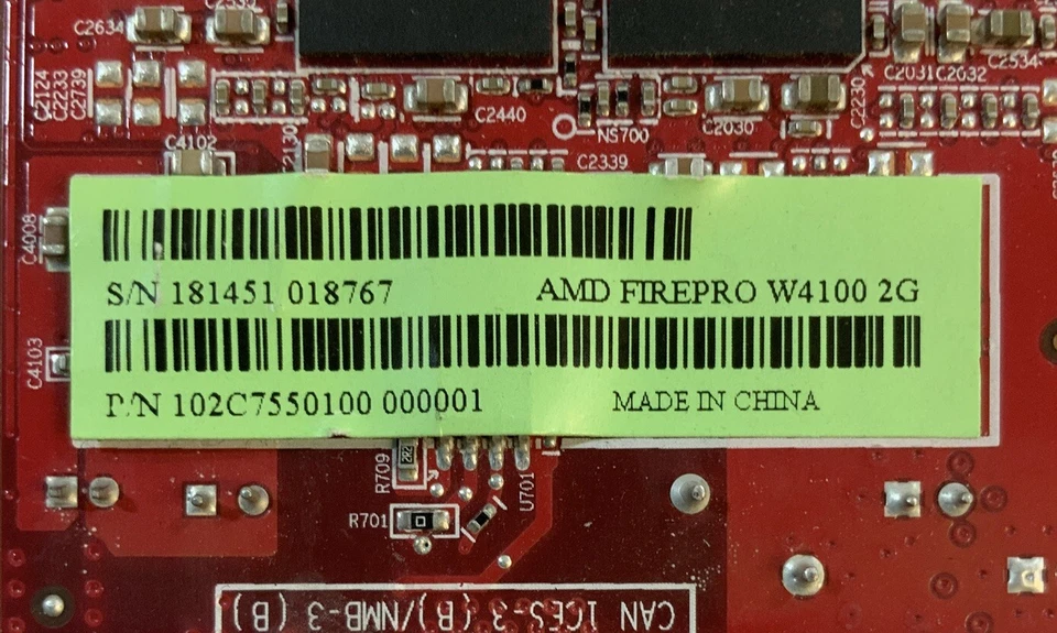 AMD FIREPRO W4100 2GB GDDR5 QUAD  PCIE X16 3.0 VIDEO CARD NS P5G - Image 3 of 3