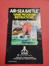 Air-Sea Battle Game MANUAL ONLY for Atari 2600 Vintage Video Game Booklet