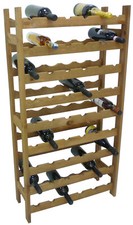 Mobile porta bottiglie cantinetta vino in legno Noce marrone 54 posti enoteca...