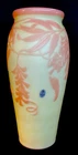 Fenton Kelsey Murphy Cameo Burmese “ Wisteria Lane “ Hummingbird Vase LIMITED