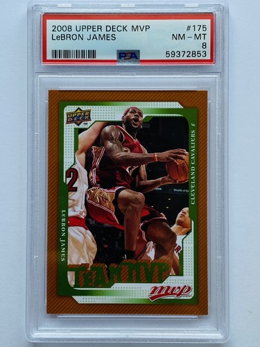 2008-09 upper deck mvp LeBRON JAMES PSA Mint 8 - Picture 3 of 4