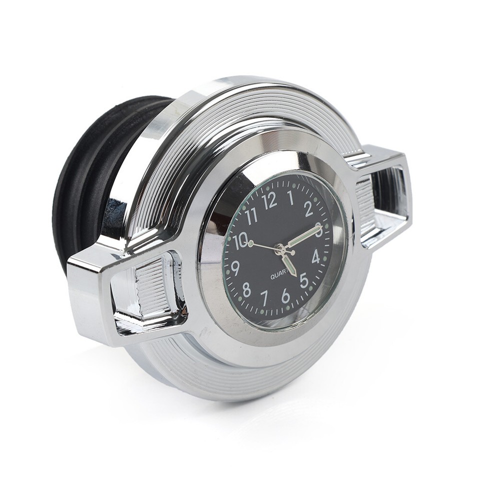Fuel Gas Tank Oil Cap Cover W/Clock Chrome For Harley Sportster 883