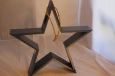 Americana Rustic Art Wood Cutout Star Blue Wall Decor Hanging Home Design