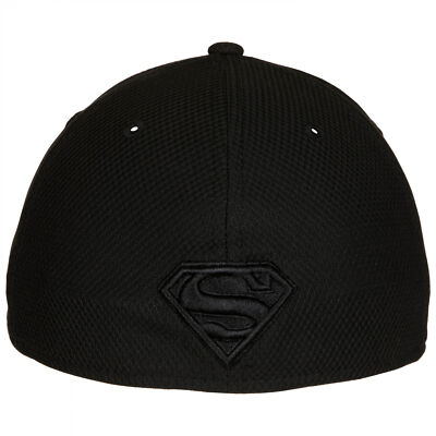 New Era Cappello Superman 39Thirty | Nero Su Nero, Stretch Fit, Ufficiale DC Comics - 2