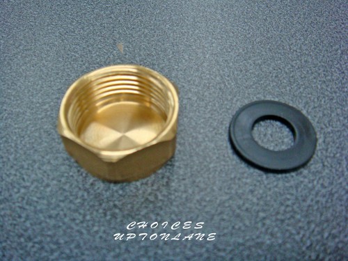 BRASS FEMALE BLANKING CAP STOP END SIZES (1/2" & 3/4") BSP + FREE RUBBER WASHER - Picture 3 of 13