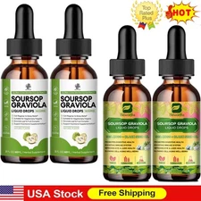 Soursop Graviola Extract Liquid Drops 1800mg Support Regeneration, Immune Boost