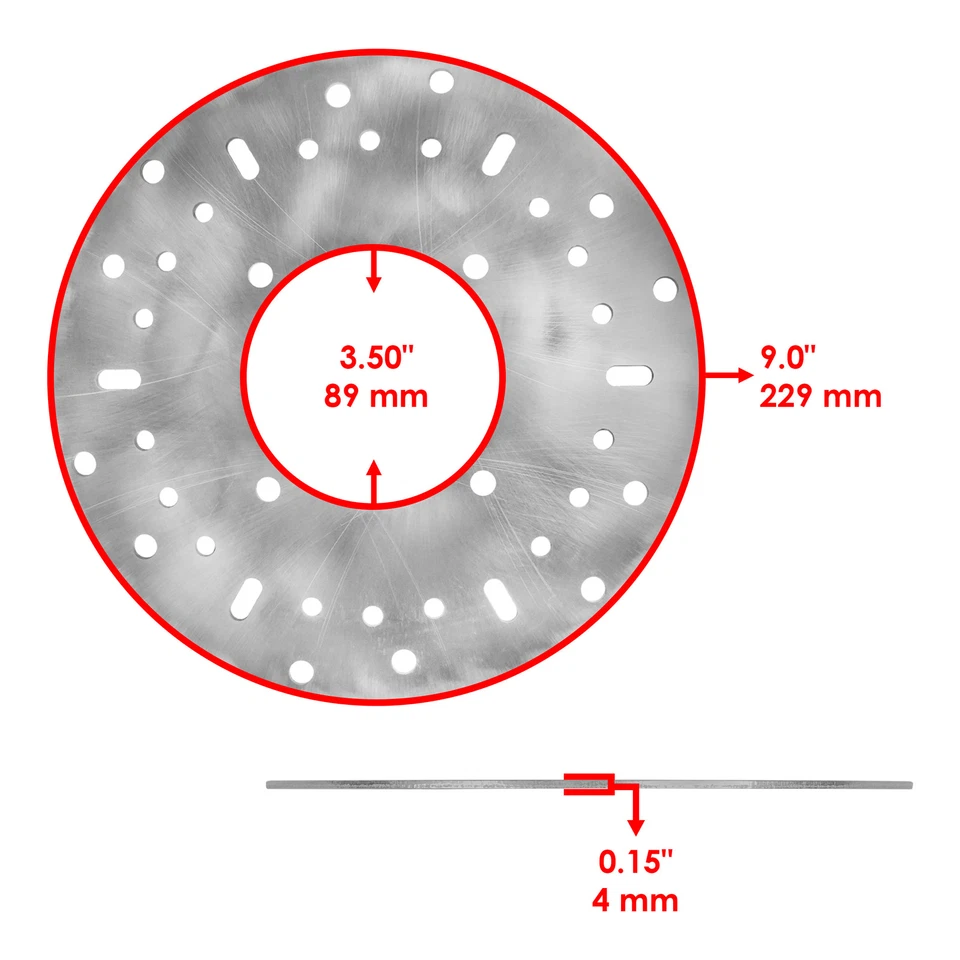 Front Brake Disc Rotor for Polaris Ranger Ev 2010-2022 / Ranger Tm 653 2004-05 - Image 2 of 4