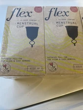 Qty Of 2 Flex Reusable Menstrual Cups, Non-toxic, 12-Hour Wear, Size 01