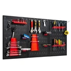 Pegboard Wall Organizer Kit 4 ft.Metal Toolboard W/ 3 Pegboards & 25 Accessories