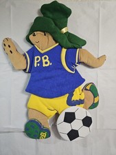 Vintage 1990 Eden Intantino PB Soccer Wall Decor Plush Large Nursery Decor