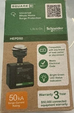 Square D by Schneider HEPD50 50kA Whole Home Surge Protection Device - NEW
