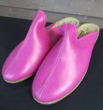 SABAH WOMEN'S PINK LEATHER MULES - EU 42 - US 11