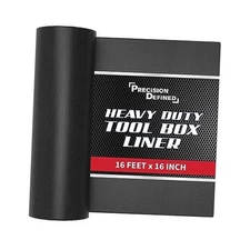  Professional Grade Tool Box Liner, 16 ft x 16", Black | Tool Box 16"W x 192"L