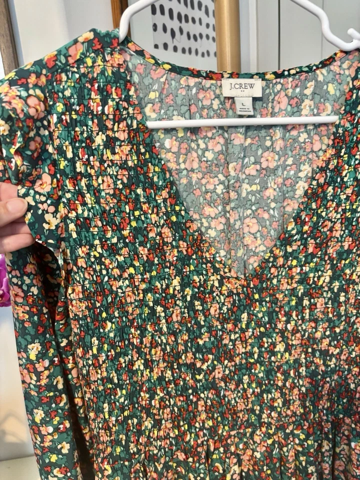 Maxi Vestido Floral Manga Larga JCrew, Boho Mujer’s Talla Grande Foto 2 de 4