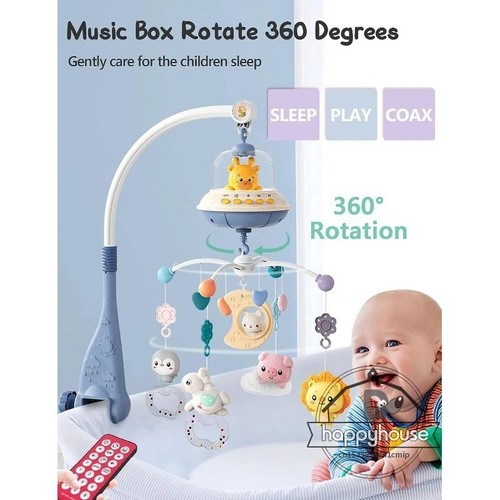 Musical Baby Crib Mobile with Lights Music Projection for Infants Remote Control - Picture 11 of 15