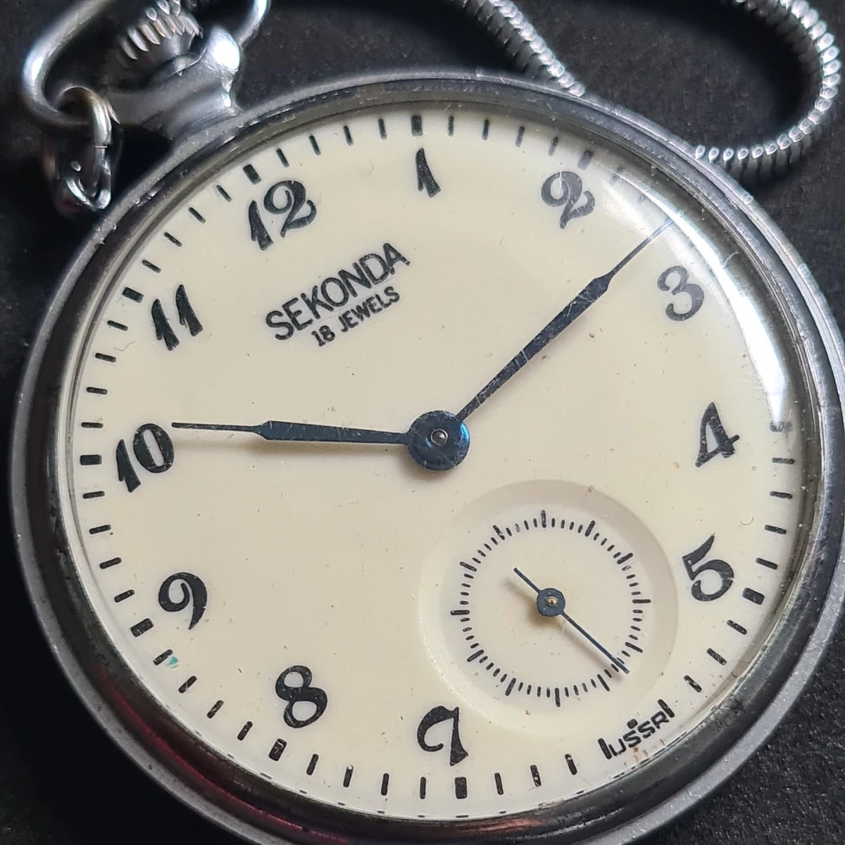 Reloj Bolsillo Vintage Metal Sekonda 18 Joyas ref4740 Funcionando
