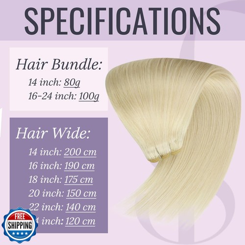 Extension Capelli Fshine Sew in Trama Biondi Doppia Trama Extension Capelli Cucire in - Foto 4 di 5