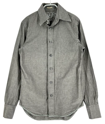 Diesel Herren Langarm Casual Hemd Größe M Baumwolle Grau Regular - Bild 1 von 4