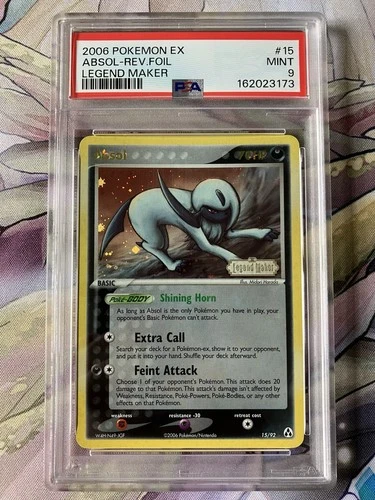 Absol Legend Maker 15/92 Reverse Holo PSA 9