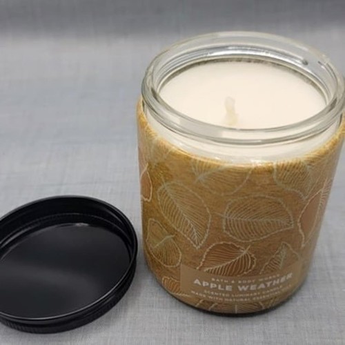 Bath & Body Works Apple Weather Eindocht-Duftkerze - Nettogewicht 7 Oz. - Bild 2 von 4