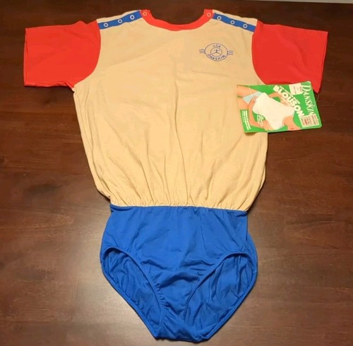 Body body grande body danza vintage 1983 USA Danskin adulto - Foto 1 di 8