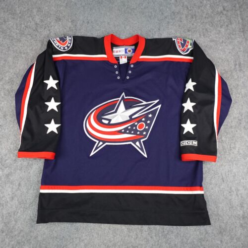 VTG Columbus Blue Jackets Jersey Mens Large CCM Alternate Third NHL Authentic - Picture 2 of 19