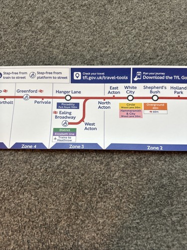 Mar 2022 (03.22) Central Line London Underground Car Line Diagram - Picture 3 of 15