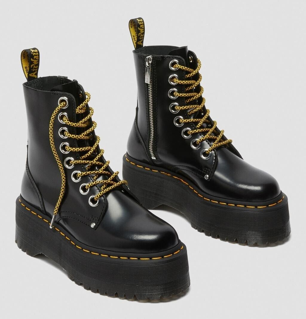 Dr. Martens Jadon Max Platform BUTTERO Black Leather Boots