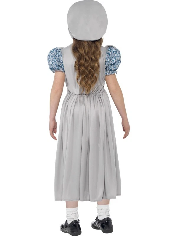 Niños Niñas Elegante Vestido Escuela Victoriana Niña Disfraz Niños Niños Conjunto Nuevo Foto 4 de 4