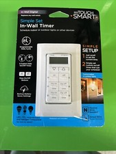 myTouch Smart In-Wall Digital Timer - 26893 White - Indoor/Outdoor Lights - New