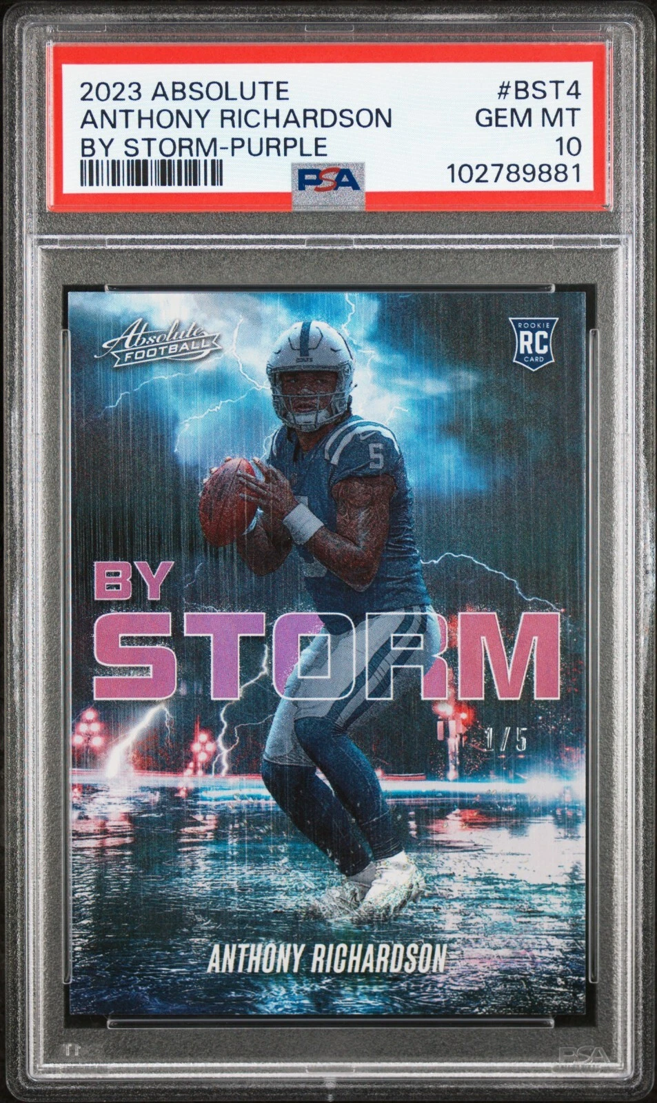 Anthony Richardson Panini Absolute By Storm #BST4 Purple