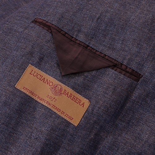 Luciano Barbera Soft-Constructed Chambray Linen Sport Coat 40R (Eu 50) NWT - Picture 9 of 11