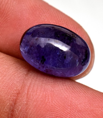 Natural Top Blue Color Tanzanite Cabochon 8.25 Ct Certified Loose Gemstone - Picture 3 of 5