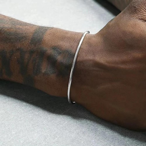 925 Sterling Silber 3mm Schlangenkette Armband Herren Hip Hop schlicht Armband für Damen - Bild 6 von 20