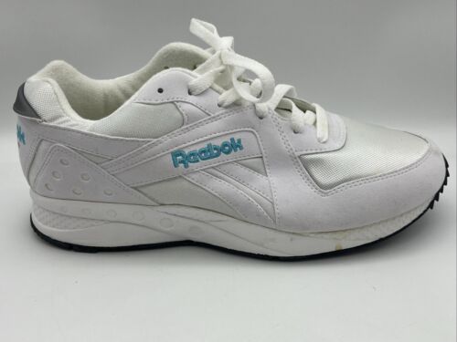 1990s Vintage Reebok Pyro Running Shoes Women's 11 White Aqua Ice New Old Stock - Picture 2 of 16