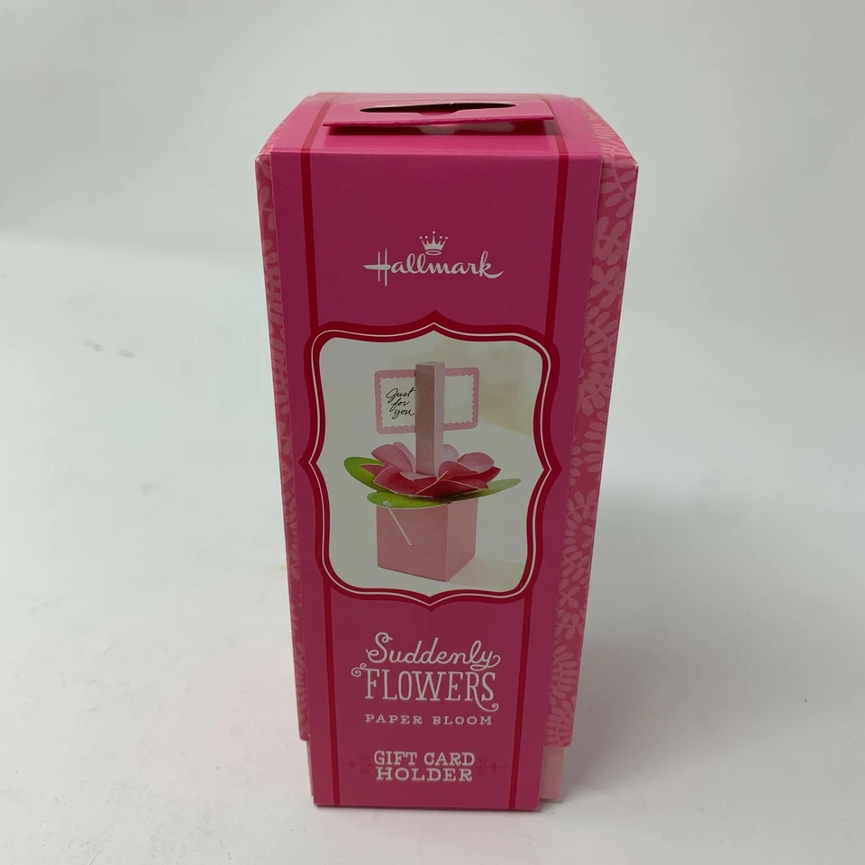 Juego de 2 tarjeteros de regalo Hallmark Suddenly Flowers Paper Bloom rosa emergente Foto 2 de 4