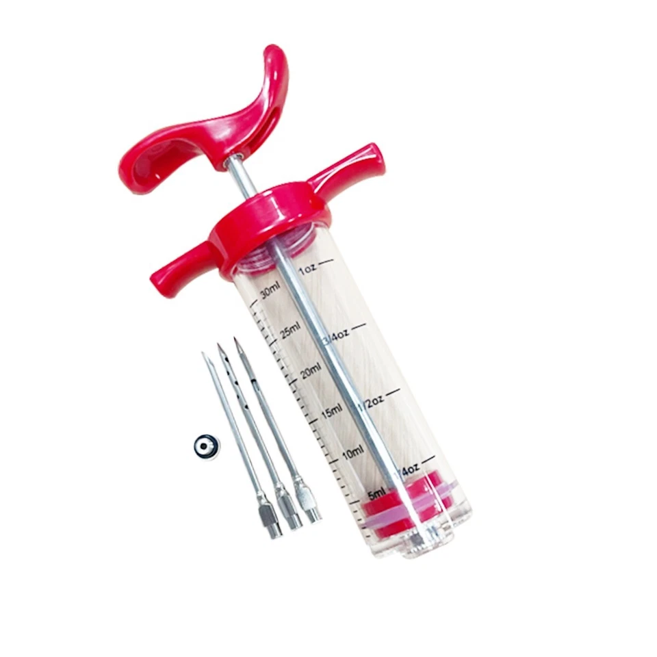 BBQ Digital Meat Thermometer With 3 Needles Meat Injector Syringe Kit 2 Pack - Image 3 of 4