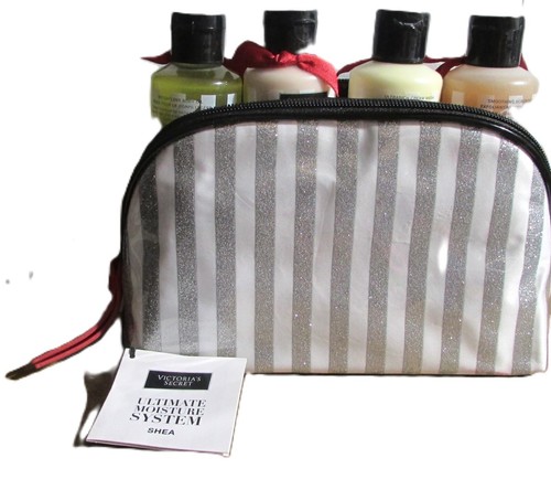 2015 New in Glitter bag Victoria's Secret 4 piece Shea Cotton moisture Lotion - Picture 4 of 10