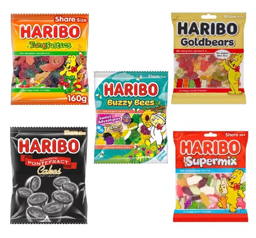 Haribo Gummy Sweets Mini Bags Sweets & Share Candy Pack to Share