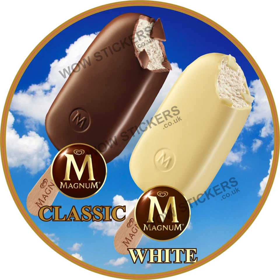 Ice cream van sticker Magnum Classic and White lolly sticker trailer decal