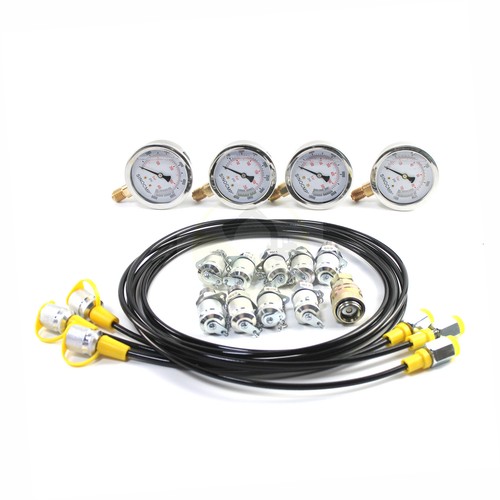 SINOCMP Hydraulic Pressure Gauge Test Kit 10/25/40/60Mpa Gauges For Cat Komatsu - Picture 5 of 12