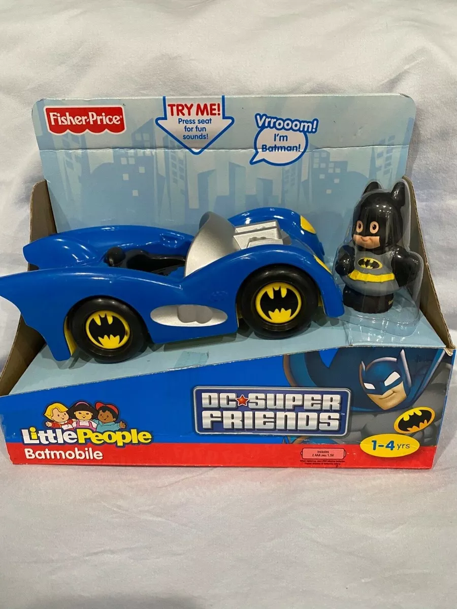 New Fisher Price Little People DC Super Friends Batmobile with