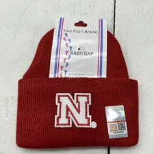 Two Feet Ahead Nebraska Red  Beanie Infant Baby Knit Cap