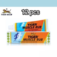 Tiger Balm ( 12Pcs) Muscle Rub ,Muscular Pain Relief Cream 60g 
